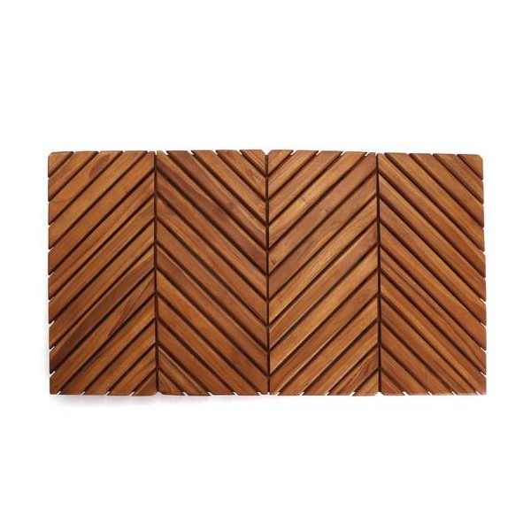 Arbor Teak Wood Shower Mat - 19.75 x 35.5 x 1.75 - Teak