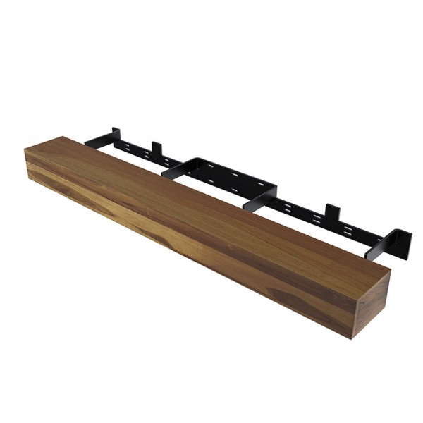 Teak Floating Fireplace Mantel Kit  - 48 x 6 x 6 - Teak			