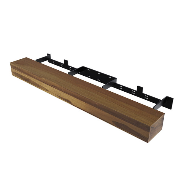 Teak Floating Fireplace Mantel Kit  - 48 x 8 x 8 - Teak			