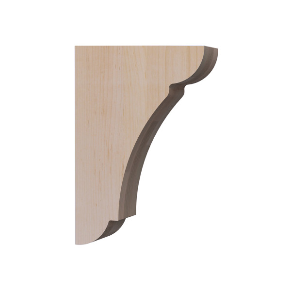 Wood Corbel Bar Bracket - 8x3x12 - Maple with Corbel Mounting System 