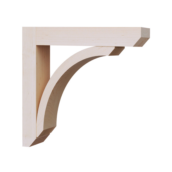 Lincroft Low Profile Reinforced Wood Corbel - 10" L x 12" H x 3" D