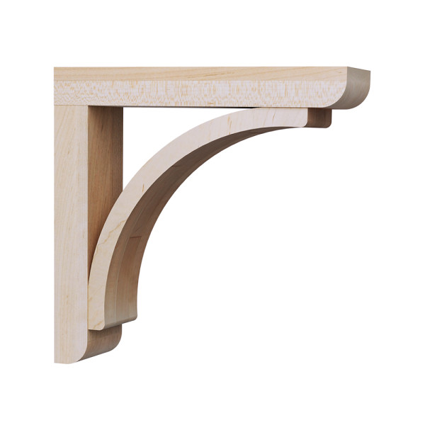 Cumberland Low Profile Wood Corbel-Reinforced - 12"L x 12"H x 3"D