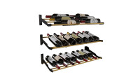Wine Display Shelf Rack - 13.5" x 27.25" x 5" - Gold