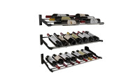 Wine Display Shelf Rack - 13.5" x 27.25" x 5" - Silver