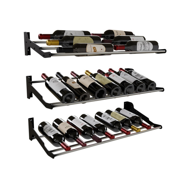 Wine Display Shelf Rack - 13.5" x 27.25" x 5" - Silver