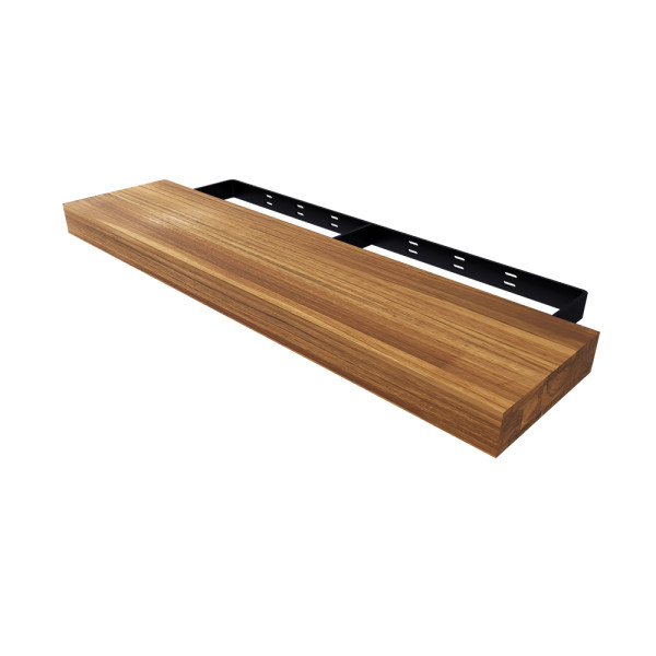 Teak Floating Shelf - 40" L x 10" W x 2.75" H
