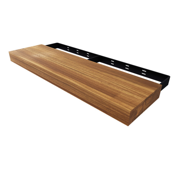 Teak Floating Shelf - 36" L x 10" W x 2.75" H