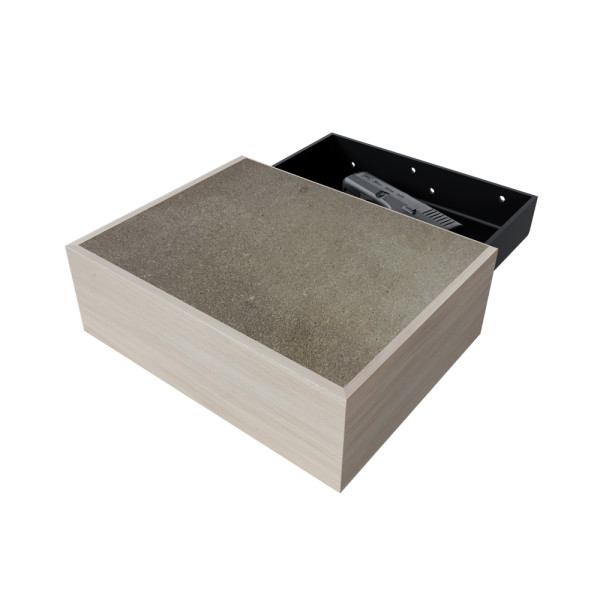 Concealed Storage Floating Shelf - 9x6.75x2.5 - Paint Grade