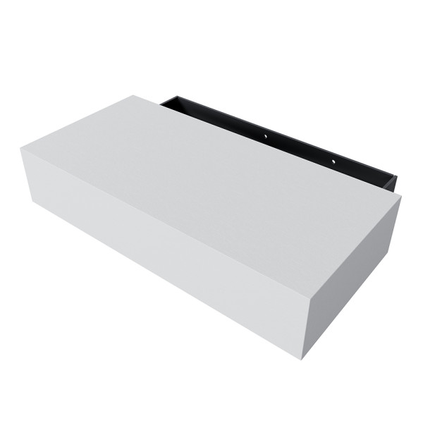 Floating Tactical Concealment Shelf - 13.25x7x2.75 - MDF/White