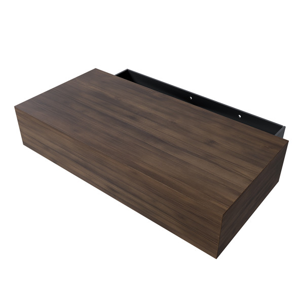 Floating Tactical Concealment Shelf - 13.25x7x2.75 - MDF/Coffee