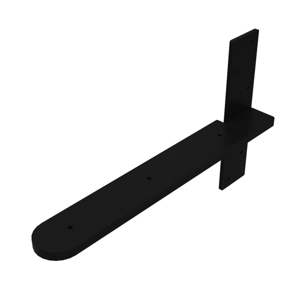 Capitol Stud Mounted Floating Shelf Bracket - 8"Lx2.5"Wx10.5"H - Flat Black