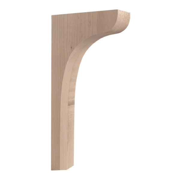 Oslo Click Corbel - Magnetic Minimalist Cove Wood Bracket - 12x3x18 - Maple