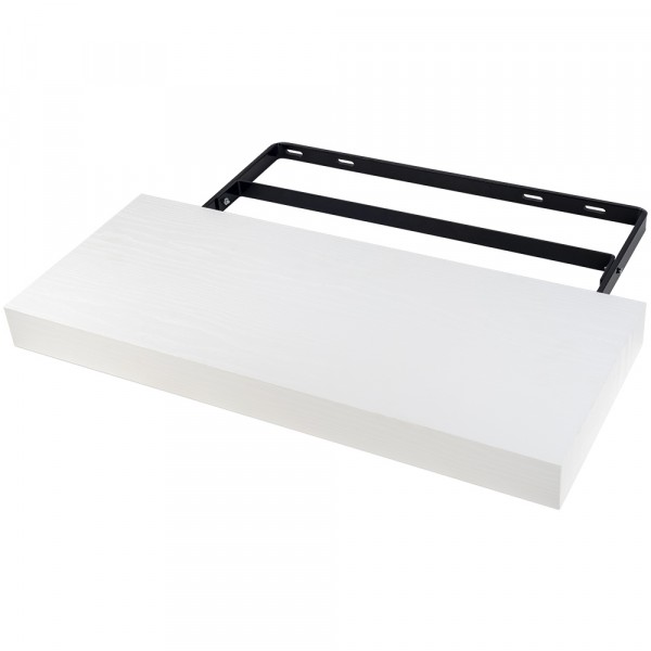 Low Profile Floating Shelf System - 24x10x2 - MDF/White