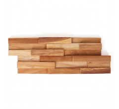 Native 3D Teak Wood Wall Panels - 12 Pack