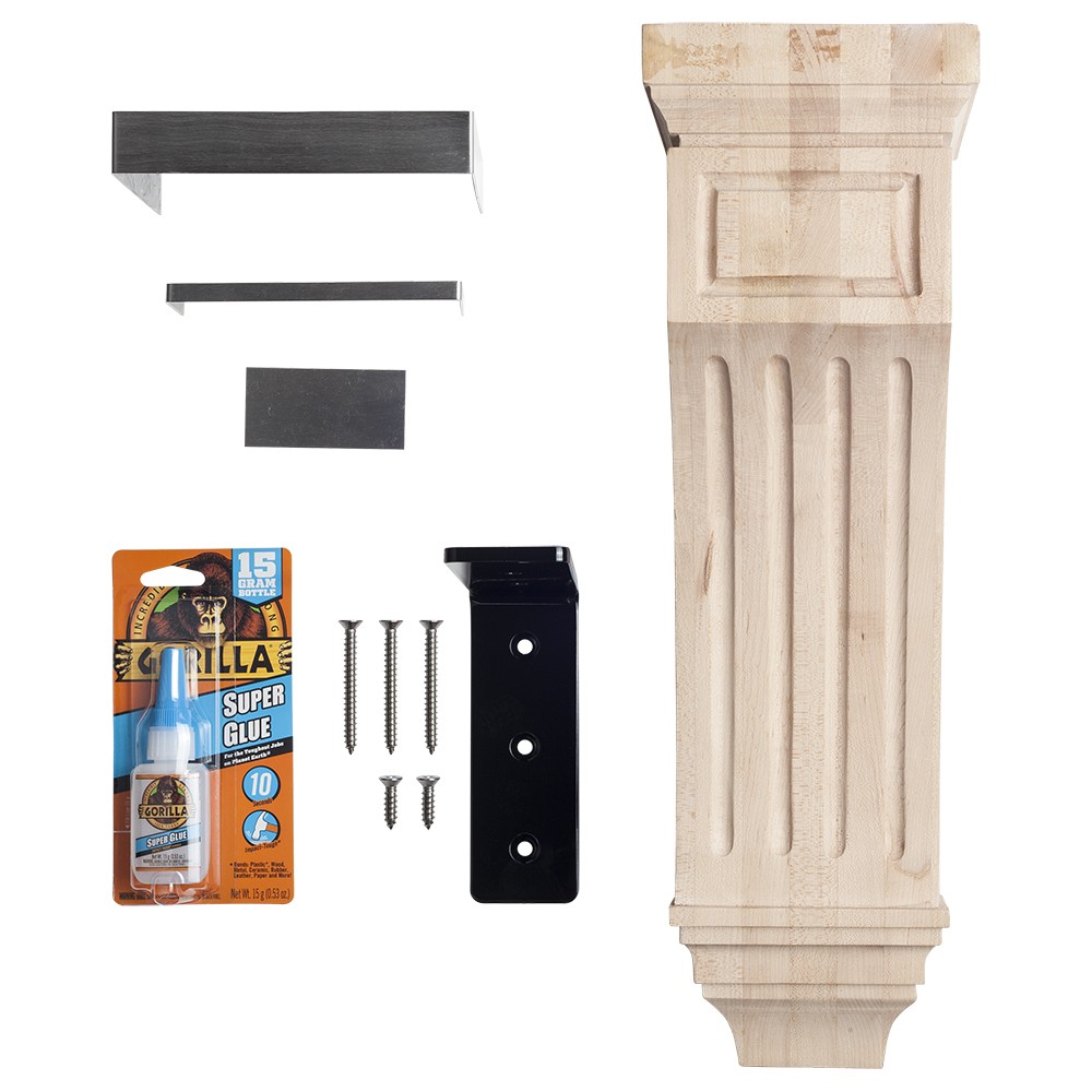 Mission Signature Wood Corbel with Stainless Steel Accents Mission Signature Wood Corbel with Stainless Steel Accents